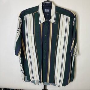 Vintage Basic Options Striped Shirt Size 3XLT Men’s